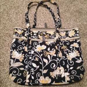 Vera Bradley Large Tote Retired Yellow Bird